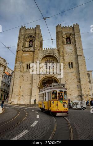 Kathedale'Catedral Se Patriarcal', Largo da Se, Lissabon, Portugal Stockfoto