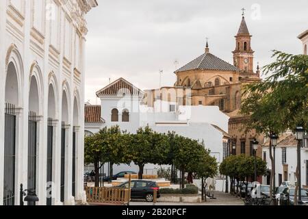 Carmona, Spanien. Die Iglesia de Santa Maria (Marienkirche) in dieser Stadt in Andalucia in der Provinz Sevilla Stockfoto