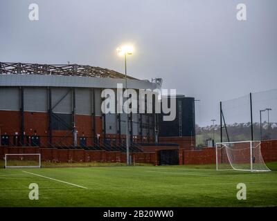 Glasgow, Schottland, Großbritannien. Februar 2020: Die Gruppenphase des Scottish Women Premier League Cup in Lesser Hampden. Stockfoto