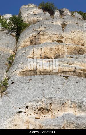 Reiter von Madara, frühmittelalterlichen monumentalen Felsreliefs, Madara, Provinz Shumen, Bulgarien Stockfoto