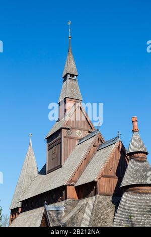 Gustav Adolf Stave Kirche in Hahnenklee, Goslar, Niedersachsen, Deutschland Stockfoto