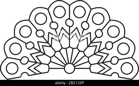Handheld-Lüfter Symbolvorlage schwarz Farbe editierbar. Tragbares Lüftersymbol Symbol Flat Vector Illustration für Grafik- und Webdesign. Stock Vektor