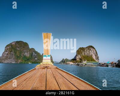 Phangnga Bay Thailand, James Bond Island Thailand Menschen besuchen den tropischen Strand Stockfoto