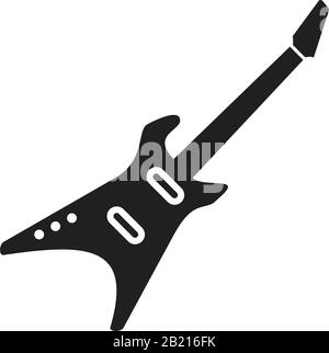 E-Gitarre Icon Template schwarz Farbe editierbar. Symbol für E-Gitarre Team-Arbeit Symbol Symbol für flache Vektorgrafiken für Grafik- und Webdesign. Stock Vektor