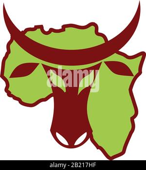 Symbol der Landwirtschaft in Afrika Stock Vektor