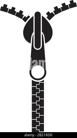 Zipper Zipper zieht oder Zipper Puller Vektorsymbol Vorlage schwarz Farbe editierbar. Zip-Puller oder Zipper Puller Vektorsymbol Symbol Flat Vector Illustration Stock Vektor