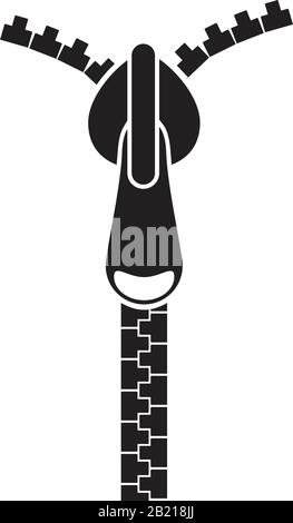 Zipper Zipper zieht oder Zipper Puller Vektorsymbol Vorlage schwarz Farbe editierbar. Zip-Puller oder Zipper Puller Vektorsymbol Symbol Flat Vector Illustration Stock Vektor