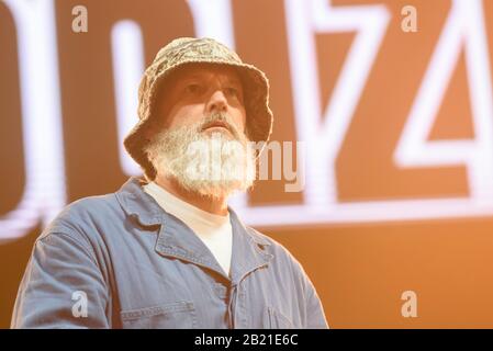 Riga, Lettland. Februar 2020. Fred Durst von der amerikanischen Band LIMP BIZKIT tritt in der Arena Riga auf. Credit: Gints Ivuskans/Alamy Live News Stockfoto