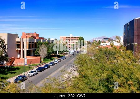 Vogelperspektive über den Hauptcampus der University of Arizona in Tucson Stockfoto