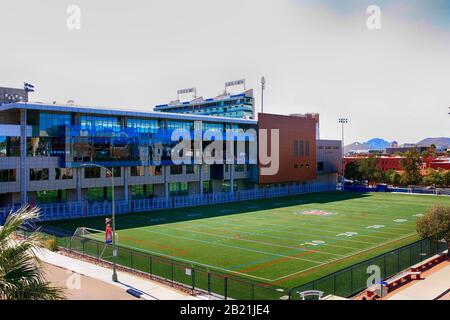 Das Übungsgelände außerhalb des Fußballstadions auf dem Campus der University of Arizona in Tucson Stockfoto