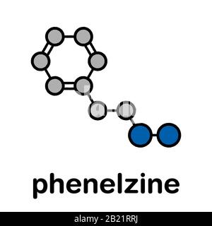 Phenelzin-Antidepressiva-Molekül, Abbildung Stockfoto