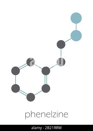 Phenelzin-Antidepressiva-Molekül, Abbildung Stockfoto