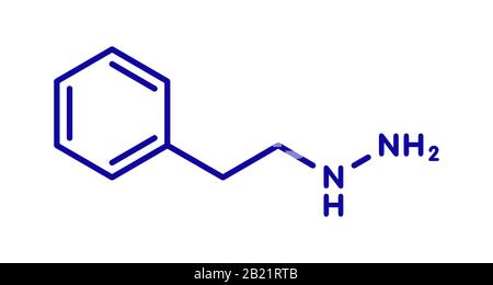 Phenelzin-Antidepressiva-Molekül, Abbildung Stockfoto