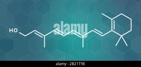 Vitamin-A-Molekül, Abbildung Stockfoto