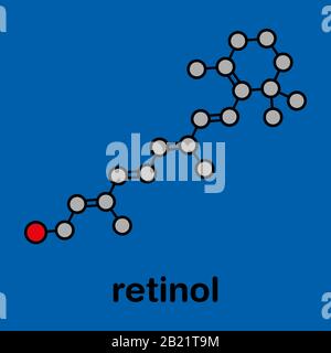 Vitamin-A-Molekül, Abbildung Stockfoto