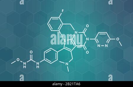 Relugolix Drug Molecule, Illustration Stockfoto