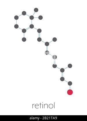 Vitamin-A-Molekül, Abbildung Stockfoto