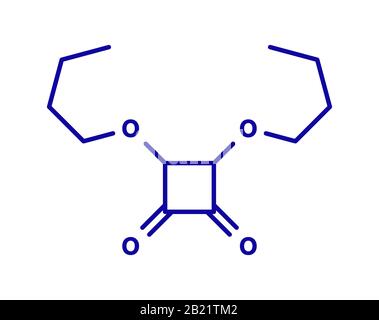 Squarinsäure Dibutylester Drug Molecule, Abbildung Stockfoto