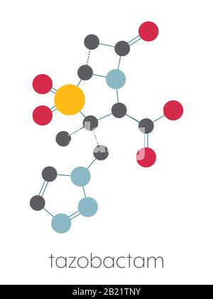 Tazobactam Wirkstoffmolekül, Abbildung Stockfoto