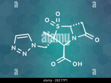 Tazobactam Wirkstoffmolekül, Abbildung Stockfoto