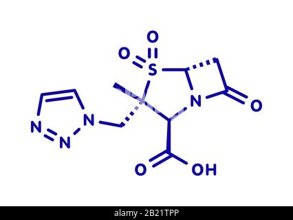 Tazobactam Wirkstoffmolekül, Abbildung Stockfoto
