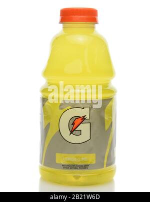 Irvine, CA - 22. SEPTEMBER 2014: Eine Flasche Gatorade Lemon Lime Durstlöscher. Das Getränk wurde erstmals 1965 von einem Forscherteam bei entwickelt Stockfoto
