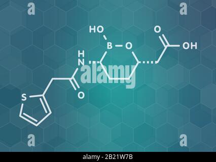 Vaborbactam Drug Molecule, Illustration Stockfoto