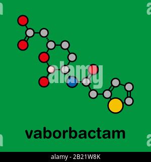 Vaborbactam Drug Molecule, Illustration Stockfoto