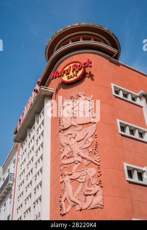 Hard Rock Café Restaurant in Lissabon Portugal Stockfoto