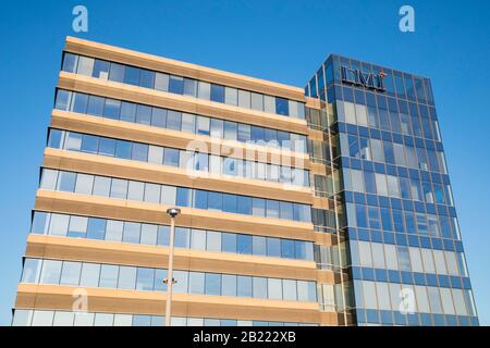 Ein Logo außerhalb des Hauptquartiers von LMI Government Consulting in Tysons, Virginia, am 23. Februar 2020. Stockfoto