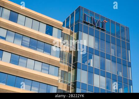 Ein Logo außerhalb des Hauptquartiers von LMI Government Consulting in Tysons, Virginia, am 23. Februar 2020. Stockfoto