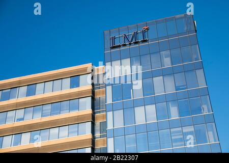 Ein Logo außerhalb des Hauptquartiers von LMI Government Consulting in Tysons, Virginia, am 23. Februar 2020. Stockfoto