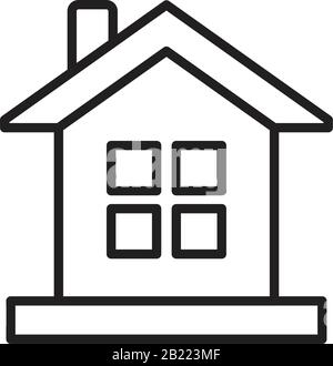 Collage House Symbol Vorlage schwarz Farbe editierbar. Collage House Symbol Symbol Flat Vector Illustration für Grafik und Web-Design. Stock Vektor