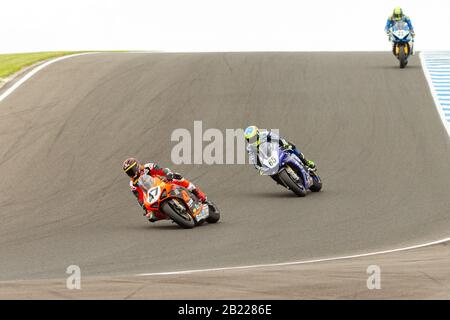 Melbourne, Australien, 29. Februar 2020. Boost-Fahrer Wayne Maxwell (47) während der Motul FIM Superbike-Weltmeisterschaft, Phillip Island Circuit, Australien. Credit: Dave Hewison/Alamy Live News Stockfoto