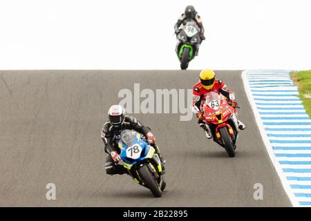 Melbourne, Australien, 29. Februar 2020. Livson Fahrer Nathan Spiteri (78) während der Motul FIM Superbike-Weltmeisterschaft, Phillip Island Circuit, Australien. Credit: Dave Hewison/Alamy Live News Stockfoto