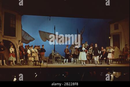 ESCENA DE LA OPERA MARINA - FOTO AÑOS 60. Stockfoto