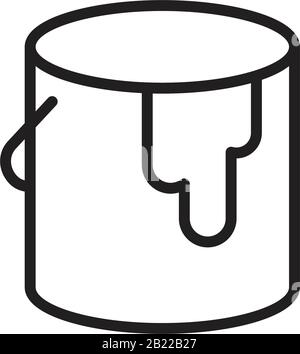 Farbe CAN Symbol Vorlage schwarz Farbe editierbar. Lack CAN Symbol Symbol Flat Vector Illustration für Grafik- und Webdesign. Stock Vektor