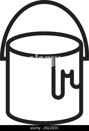 Farbe CAN Symbol Vorlage schwarz Farbe editierbar. Lack CAN Symbol Symbol Flat Vector Illustration für Grafik- und Webdesign. Stock Vektor