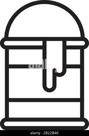 Farbe CAN Symbol Vorlage schwarz Farbe editierbar. Lack CAN Symbol Symbol Flat Vector Illustration für Grafik- und Webdesign. Stock Vektor