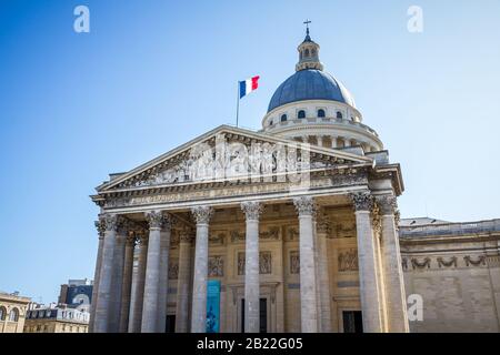 PARIS/FRANKREICH - September 19, 2019: Das Pantheon auf Sainte Genevieve Berg Stockfoto