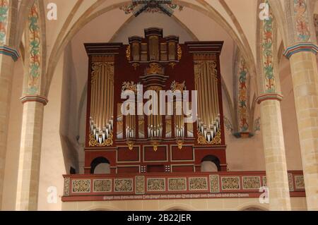 Die Orgel in der Abteikirche Moellenbeck Stockfoto