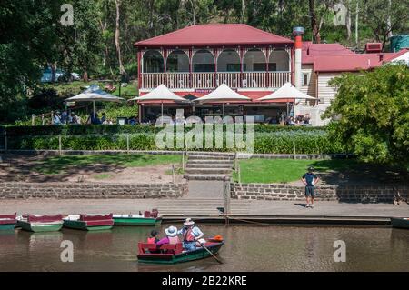 Studley Park Boathouse am Yarra River, Melbourne, Australien Stockfoto
