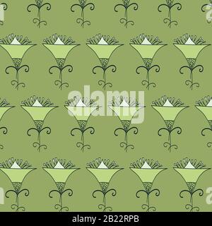 Trendy nahtlose Blumenmuster im Vektor Stock Vektor