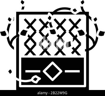 Dekorative Pflanzen schwarzes Symbol, Konzeptabbildung, Vektor-Flachsymbol, Glyph-Zeichen. Stock Vektor