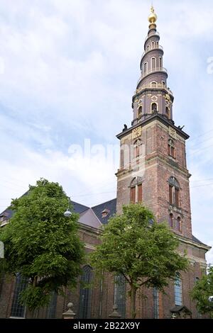 Die Erlöserkirche (Vor Frelsers Kirke) ist eine Barockkirche in Kopenhagen, Dänemark Stockfoto