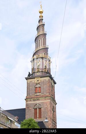 Die Erlöserkirche (Vor Frelsers Kirke) ist eine Barockkirche in Kopenhagen, Dänemark Stockfoto