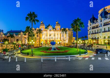 Monte Carlo, Monaco. Vor dem Grand Casino. Stockfoto