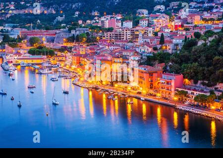 Villefranche sur Mer, Frankreich. Küstenstadt an der französischen Riviera oder Cote d'Azur. Stockfoto