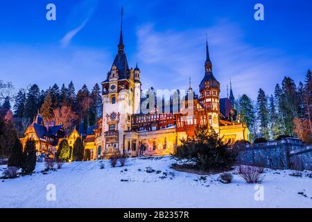 Schloss Peles Muntenia Region, Rumänien. Sinaia, Prahova County. Stockfoto