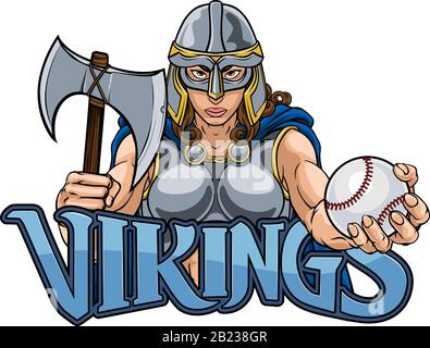 Viking Software keltischen Ritter Baseball Kriegerin Stock Vektor